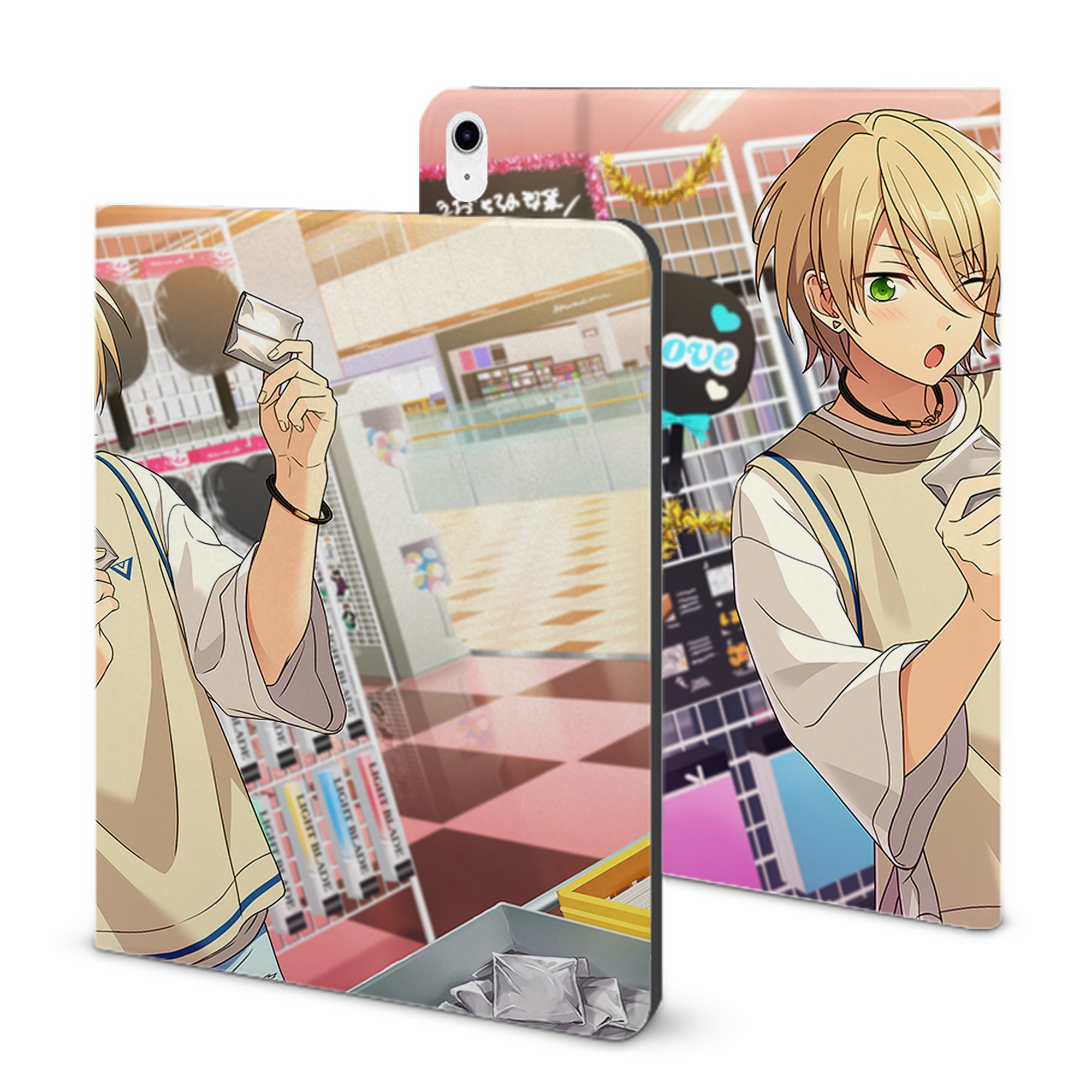 （画像用） あんさんぶるスターズ! Ensemble Stars IPad ケース ブック型 PUレザー TPU 耐衝撃 軽量 薄型 ペン収納なし 全面保護 IPad 各モデル対応